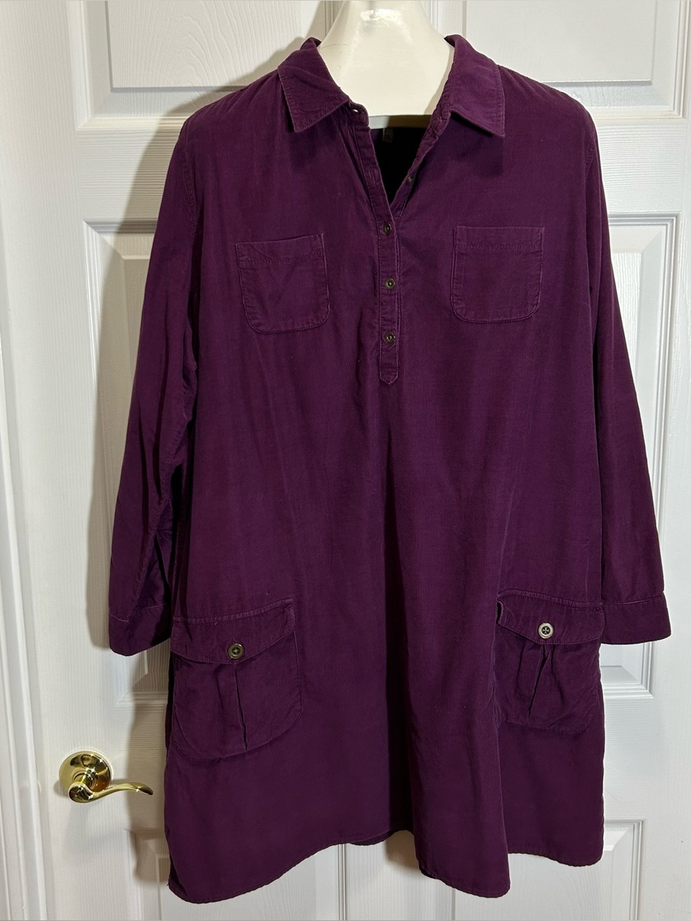 Old Navy Deep Plum Corduroy Tunic Dress